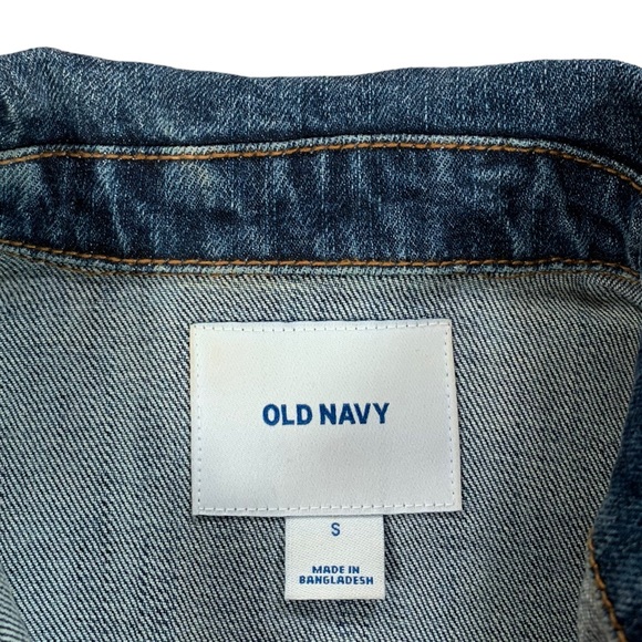 Old Navy Women’s Blue Stretch Classic Denim Trucker Jacket Size Small - Picture 3 of 4